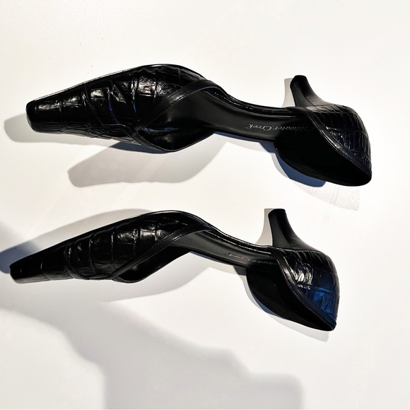 24. Vintage Coldwater Creek Mock Croc Croco Design Kitten Heel - Picture 3 of 9